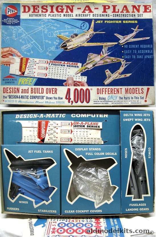 Pyro Design-A-Plane  - Makes 4104 Different Jets, 360 plastic model kit